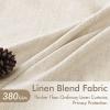 MIULEE Pinch Pleated Thick Linen Curtains 90 Inch 4 Panels Set Back Tab Memory Trained Pinch Pleat Semi Sheer Light Filtering Privacy Curtain Let Light in Window Drapes for Living Room Bedroom Natural(Birch)