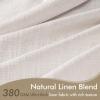MIULEE Pinch Pleated Thick Linen Curtains 96 Inches Long 2 Panels for Living Room Bedroom, Memory Trained Pleat Drapes Light Filtering Nautral Birch Semi Sheer Window Curtains Hooks Rings Back Tab(Natural)