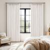 MIULEE Pinch Pleated Thick Linen Curtains 96 Inches Long 2 Panels for Living Room Bedroom, Memory Trained Pleat Drapes Light Filtering Nautral Birch Semi Sheer Window Curtains Hooks Rings Back Tab(Natural)