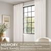 MIULEE Pinch Pleated Thick Linen Curtains 96 Inches Long 2 Panels for Living Room Bedroom, Memory Trained Pleat Drapes Light Filtering Nautral Birch Semi Sheer Window Curtains Hooks Rings Back Tab(Natural)