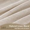 MIULEE Pinch Pleated Thick Linen Curtains 96 Inches Long 2 Panels for Living Room Bedroom, Memory Trained Pleat Drapes Light Filtering Nautral Birch Semi Sheer Window Curtains Hooks Rings Back Tab(Cream White)