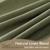MIULEE Pinch Pleated Thick Linen Curtains 96 Inches Long 2 Panels for Living Room Bedroom, Memory Trained Pleat Drapes Light Filtering Nautral Birch Semi Sheer Window Curtains Hooks Rings Back Tab(Olive Green)