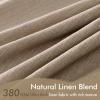 MIULEE Pinch Pleated Thick Linen Curtains 96 Inches Long 2 Panels for Living Room Bedroom, Memory Trained Pleat Drapes Light Filtering Nautral Birch Semi Sheer Window Curtains Hooks Rings Back Tab(Linen Brown)