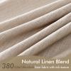 MIULEE Pinch Pleated Thick Linen Curtains 96 Inches Long 2 Panels for Living Room Bedroom, Memory Trained Pleat Drapes Light Filtering Nautral Birch Semi Sheer Window Curtains Hooks Rings Back Tab(Burlywood Birch)