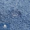 MIULEE Rust Microfiber Toilet Bath Mat U-Shaped Contour Shaggy Rugs Non Slip Extra Thick Soft Absorbent Water for Bathroom Commode Machine Washable(20×20 Inch)(Blue)