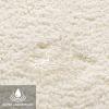 MIULEE Rust Microfiber Toilet Bath Mat U-Shaped Contour Shaggy Rugs Non Slip Extra Thick Soft Absorbent Water for Bathroom Commode Machine Washable(20×20 Inch)(Ivory)