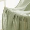 MIULEE Sage Green Linen Curtains 84 Inch Length 2 Panels Set for Bedroom Living Room, Soft Thick Linen Textured Window Drapes Semi Sheer Light Filtering Grommet Top Burlap Look Farmhouse Decor(Sage Green)