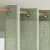 MIULEE Sage Green Linen Curtains 84 Inch Length 2 Panels Set for Bedroom Living Room, Soft Thick Linen Textured Window Drapes Semi Sheer Light Filtering Grommet Top Burlap Look Farmhouse Decor(Sage Green)