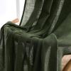 MIULEE Sage Green Linen Curtains 84 Inch Length 2 Panels Set for Bedroom Living Room, Soft Thick Linen Textured Window Drapes Semi Sheer Light Filtering Grommet Top Burlap Look Farmhouse Decor(Olive Green)