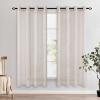 MIULEE Sage Green Linen Curtains 84 Inch Length 2 Panels Set for Bedroom Living Room, Soft Thick Linen Textured Window Drapes Semi Sheer Light Filtering Grommet Top Burlap Look Farmhouse Decor(Linen White)