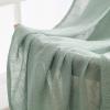 MIULEE Sage Green Linen Curtains 84 Inch Length 2 Panels Set for Bedroom Living Room, Soft Thick Linen Textured Window Drapes Semi Sheer Light Filtering Grommet Top Burlap Look Farmhouse Decor(Aqua)