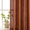 MIULEE Sage Green Linen Curtains 84 Inch Length 2 Panels Set for Bedroom Living Room, Soft Thick Linen Textured Window Drapes Semi Sheer Light Filtering Grommet Top Burlap Look Farmhouse Decor(Terracotta)