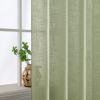 MIULEE Sage Green Linen Curtains 84 Inch Length 2 Panels Set for Bedroom Living Room, Soft Thick Linen Textured Window Drapes Semi Sheer Light Filtering Grommet Top Burlap Look Farmhouse Decor(Sage Green)