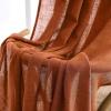 MIULEE Sage Green Linen Curtains 84 Inch Length 2 Panels Set for Bedroom Living Room, Soft Thick Linen Textured Window Drapes Semi Sheer Light Filtering Grommet Top Burlap Look Farmhouse Decor(Rust)
