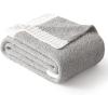 MIULEE Sage Green Super Soft Throw Blanket for Couch, Cozy Fluffy Warm Throws Knit Blankets for Sofa, Bed, Chair, Living Room, Camping, Picnic, Spring Home Decor,50 x 60 inch(Light Grey)