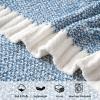 MIULEE Sage Green Super Soft Throw Blanket for Couch, Cozy Fluffy Warm Throws Knit Blankets for Sofa, Bed, Chair, Living Room, Camping, Picnic, Spring Home Decor,50 x 60 inch(Blue)