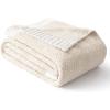 MIULEE Sage Green Super Soft Throw Blanket for Couch, Cozy Fluffy Warm Throws Knit Blankets for Sofa, Bed, Chair, Living Room, Camping, Picnic, Spring Home Decor,50 x 60 inch(Cream)