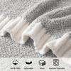 MIULEE Sage Green Super Soft Throw Blanket for Couch, Cozy Fluffy Warm Throws Knit Blankets for Sofa, Bed, Chair, Living Room, Camping, Picnic, Spring Home Decor,50 x 60 inch(Light Grey)