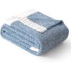 MIULEE Sage Green Super Soft Throw Blanket for Couch, Cozy Fluffy Warm Throws Knit Blankets for Sofa, Bed, Chair, Living Room, Camping, Picnic, Spring Home Decor,50 x 60 inch(Blue)