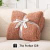MIULEE Sage Green Super Soft Throw Blanket for Couch, Cozy Fluffy Warm Throws Knit Blankets for Sofa, Bed, Chair, Living Room, Camping, Picnic, Spring Home Decor,50 x 60 inch(Burnt Orange)