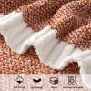MIULEE Sage Green Super Soft Throw Blanket for Couch, Cozy Fluffy Warm Throws Knit Blankets for Sofa, Bed, Chair, Living Room, Camping, Picnic, Spring Home Decor,50 x 60 inch(Burnt Orange)
