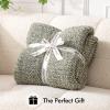 MIULEE Sage Green Super Soft Throw Blanket for Couch, Cozy Fluffy Warm Throws Knit Blankets for Sofa, Bed, Chair, Living Room, Camping, Picnic, Spring Home Decor,50 x 60 inch(Olive Green)