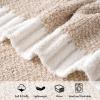 MIULEE Sage Green Super Soft Throw Blanket for Couch, Cozy Fluffy Warm Throws Knit Blankets for Sofa, Bed, Chair, Living Room, Camping, Picnic, Spring Home Decor,50 x 60 inch(Beige)