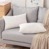 MIULEE Set of 2 24×24 Inches Throw Pillow Inserts, Down and Feather Cotton Decorative Pillows, Square Sham Stuffer for Sofa Couch Cushion Living Room(2)