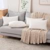 MIULEE Set of 2 24×24 Inches Throw Pillow Inserts, Down and Feather Cotton Decorative Pillows, Square Sham Stuffer for Sofa Couch Cushion Living Room(2)