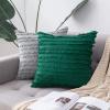 MIULEE Set of 2 Decorative Boho Throw Pillow Covers Linen Striped Jacquard Pattern Cushion Covers for Sofa Couch Living Room Bedroom 18×18 Inch Red(Christmas Green)
