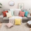 MIULEE Set of 2 Decorative Boho Throw Pillow Covers Linen Striped Jacquard Pattern Cushion Covers for Sofa Couch Living Room Bedroom 18×18 Inch Red(Greyish White)