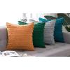 MIULEE Set of 2 Decorative Boho Throw Pillow Covers Linen Striped Jacquard Pattern Cushion Covers for Sofa Couch Living Room Bedroom 18×18 Inch Red(Teal)