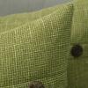 MIULEE Set of 2 Decorative Linen Throw Pillow Covers Cushion Case Triple Button Vintage Farmhouse Pillowcase for Couch Sofa Bed 12 x 20 Inch 30 x 50 cm Beige(Green)