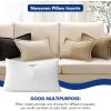 MIULEE Set of 2 Throw Pillow Inserts Premium Pillow Stuffer Rectangle Form for Decorative Cushion Bed Couch Sofa 12×20 Inch(Polyester)
