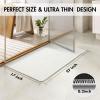 MIULEE Set of 2 Ultra Thin Bathroom Rugs, Rubber Bath Mats for Bathroom Non Slip, Quick Dry Absorbent Bath Rug Machine Washable, Fit Under Door, Shower, Sink, Home Decor, Grey, 17″x27″+20″x32″(White)