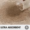 MIULEE Set of 2 Ultra Thin Bathroom Rugs, Rubber Bath Mats for Bathroom Non Slip, Quick Dry Absorbent Bath Rug Machine Washable, Fit Under Door, Shower, Sink, Home Decor, Grey, 17″x27″+20″x32″(Beige)