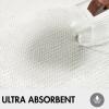 MIULEE Set of 2 Ultra Thin Bathroom Rugs, Rubber Bath Mats for Bathroom Non Slip, Quick Dry Absorbent Bath Rug Machine Washable, Fit Under Door, Shower, Sink, Home Decor, Grey, 17″x27″+20″x32″(White)