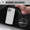 MIULEE Set of 2 Ultra Thin Bathroom Rugs, Rubber Bath Mats for Bathroom Non Slip, Quick Dry Absorbent Bath Rug Machine Washable, Fit Under Door, Shower, Sink, Home Decor, Grey, 17″x27″+20″x32″(Black)
