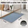 MIULEE Set of 2 Ultra Thin Bathroom Rugs, Rubber Bath Mats for Bathroom Non Slip, Quick Dry Absorbent Bath Rug Machine Washable, Fit Under Door, Shower, Sink, Home Decor, Grey, 17″x27″+20″x32″(Blue)