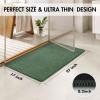 MIULEE Set of 2 Ultra Thin Bathroom Rugs, Rubber Bath Mats for Bathroom Non Slip, Quick Dry Absorbent Bath Rug Machine Washable, Fit Under Door, Shower, Sink, Home Decor, Grey, 17″x27″+20″x32″(Christmas Green)