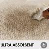 MIULEE Set of 2 Ultra Thin Bathroom Rugs, Rubber Bath Mats for Bathroom Non Slip, Quick Dry Absorbent Bath Rug Machine Washable, Fit Under Door, Shower, Sink, Home Decor, Grey, 17″x27″+20″x32″(Light Beige)