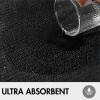 MIULEE Set of 2 Ultra Thin Bathroom Rugs, Rubber Bath Mats for Bathroom Non Slip, Quick Dry Absorbent Bath Rug Machine Washable, Fit Under Door, Shower, Sink, Home Decor, Grey, 17″x27″+20″x32″(Black)