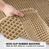MIULEE Set of 2 Waffle Bathroom Rugs, Boho Bath Rug Super Absorbent, Non Slip Washable Ultra Soft Rubber Backed Shower Bath Mats for Floor, Tub, Shower, Looped Design, Terracotta, 18×30 Inch(Brown)