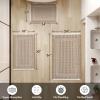 MIULEE Set of 2 Waffle Bathroom Rugs, Boho Bath Rug Super Absorbent, Non Slip Washable Ultra Soft Rubber Backed Shower Bath Mats for Floor, Tub, Shower, Looped Design, Terracotta, 18×30 Inch(Brown & White)