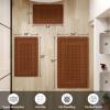 MIULEE Set of 2 Waffle Bathroom Rugs, Boho Bath Rug Super Absorbent, Non Slip Washable Ultra Soft Rubber Backed Shower Bath Mats for Floor, Tub, Shower, Looped Design, Terracotta, 18×30 Inch(Terracotta)