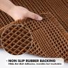 MIULEE Set of 2 Waffle Bathroom Rugs, Boho Bath Rug Super Absorbent, Non Slip Washable Ultra Soft Rubber Backed Shower Bath Mats for Floor, Tub, Shower, Looped Design, Terracotta, 18×30 Inch(Terracotta)