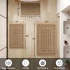 MIULEE Set of 2 Waffle Bathroom Rugs, Boho Bath Rug Super Absorbent, Non Slip Washable Ultra Soft Rubber Backed Shower Bath Mats for Floor, Tub, Shower, Looped Design, Terracotta, 18×30 Inch(Brown)