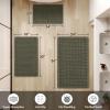 MIULEE Set of 2 Waffle Bathroom Rugs, Boho Bath Rugs Non Slip Washable, Super Absorbent Bath Mats, Ultra Soft Rubber Backed Shower Mats for Bathroom Floor, Tub and Shower, Chocolate, 18×30 Inch(Green)