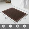 MIULEE Set of 2 Waffle Bathroom Rugs, Boho Bath Rugs Non Slip Washable, Super Absorbent Bath Mats, Ultra Soft Rubber Backed Shower Mats for Bathroom Floor, Tub and Shower, Chocolate, 18×30 Inch(Chocolate)