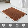 MIULEE Set of 2 Waffle Bathroom Rugs, Boho Bath Rugs Non Slip Washable, Super Absorbent Bath Mats, Ultra Soft Rubber Backed Shower Mats for Bathroom Floor, Tub and Shower, Chocolate, 18×30 Inch(Terracotta)